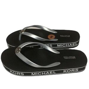 Michael Kors Monogram Sandals Flip Flop Slides Size 10 New